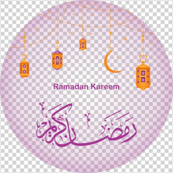 Ramadan Kareem Lanterns and Moon Background