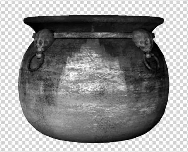 Rustic Skull Cauldron PNG Transparent Background