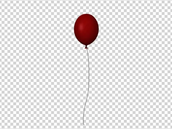 Red Balloon with String PNG Transparent