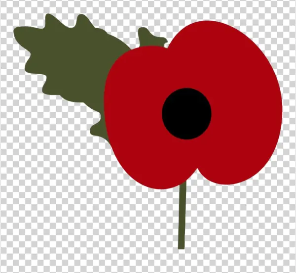 Red Poppy Flower Symbol PNG Transparent Background