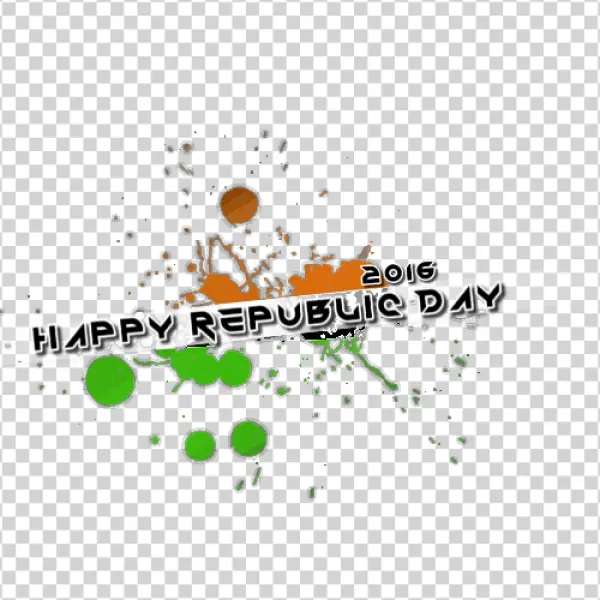 Happy Republic Day 2016 Paint Splatter PNG