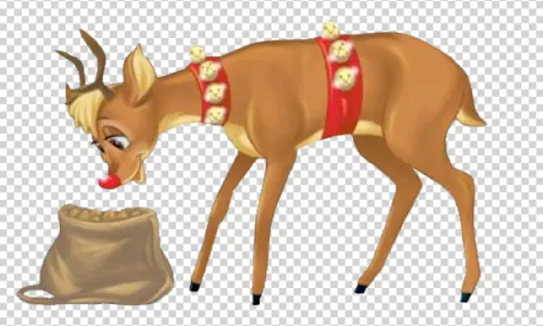 Rudolph the Red-Nosed Reindeer Eating PNG