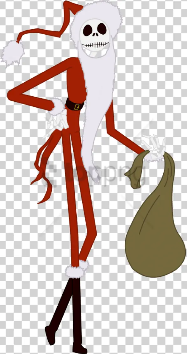 Jack Skellington Santa PNG Transparent Background