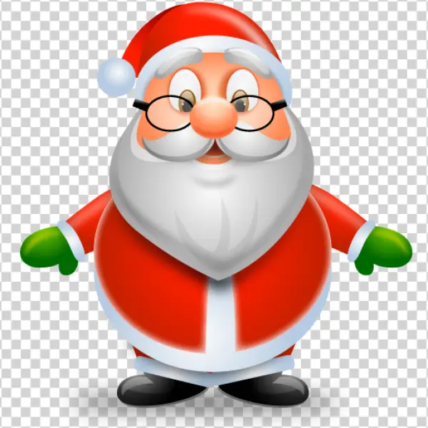 Cute Cartoon Santa Claus PNG Transparent Background