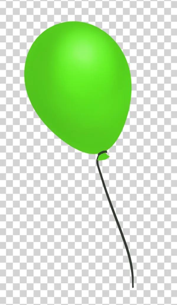 Green Balloon PNG Transparent Background