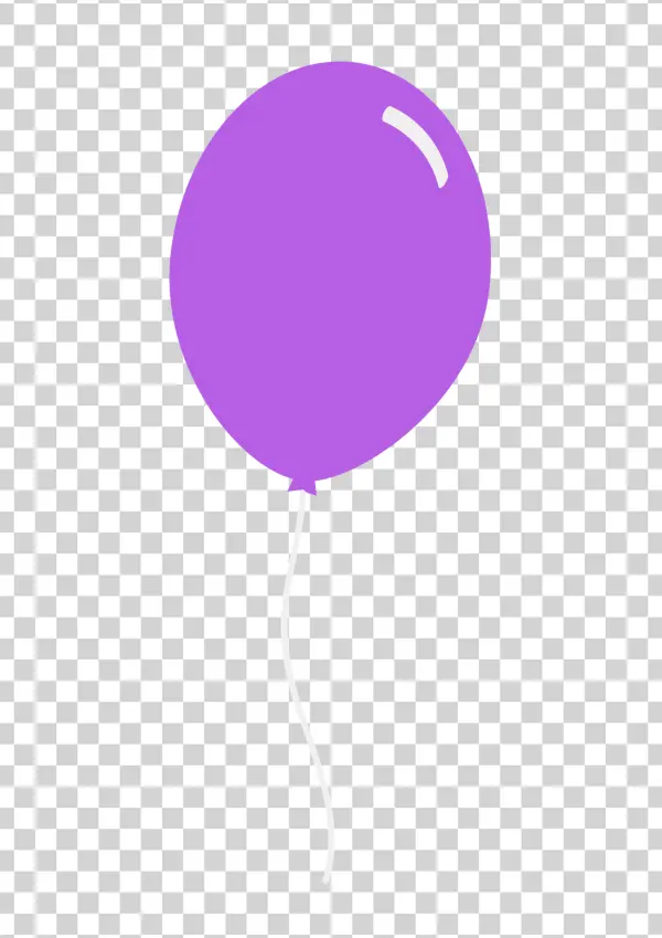 Purple Balloon PNG Transparent Background