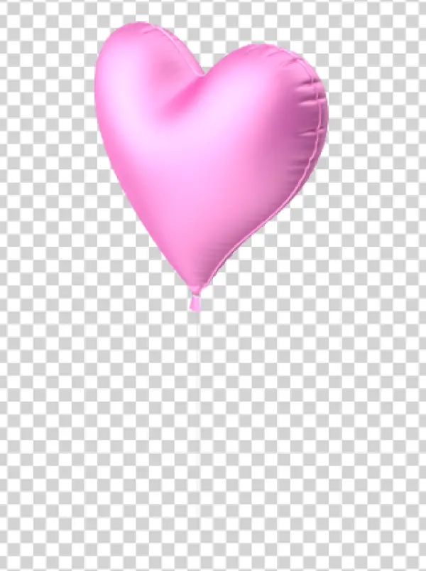 Pink Heart Balloon PNG Transparent Background