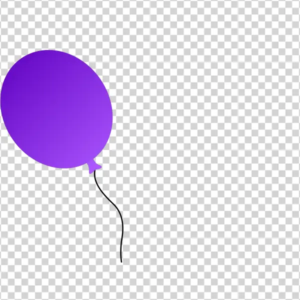 Vibrant Purple Balloon PNG Transparent Background