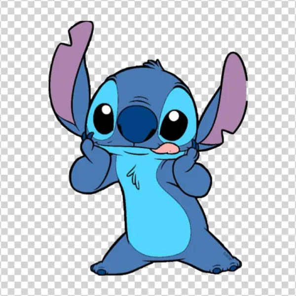 Stitch Making a Funny Face PNG Transparent