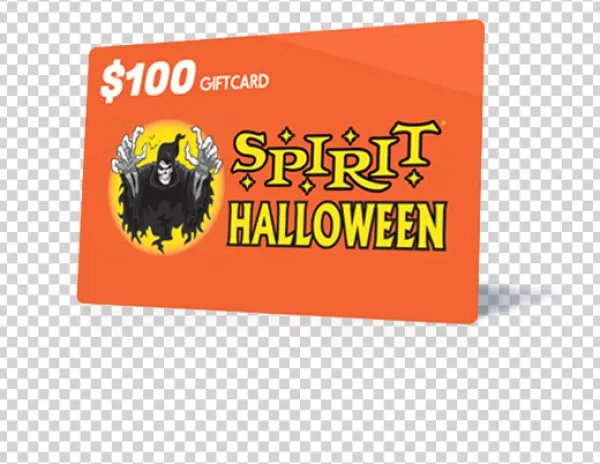 Spirit Halloween $100 Gift Card PNG Transparent
