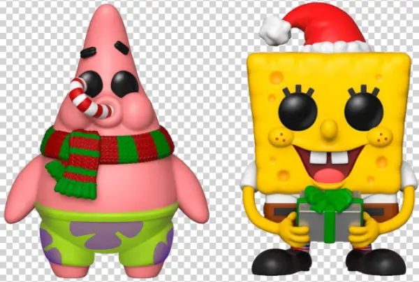 Spongebob and Patrick Christmas Funko Pop PNG