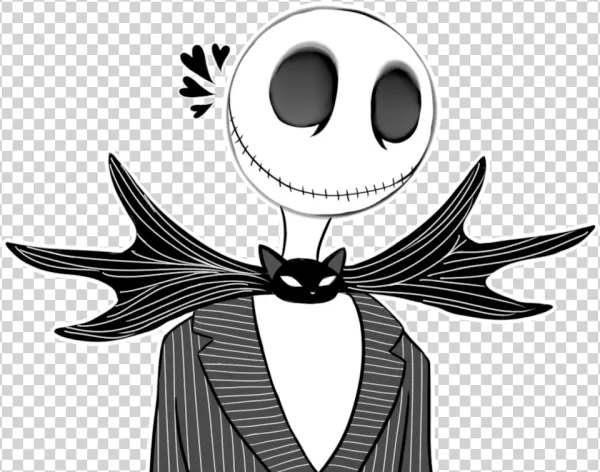 Jack Skellington with Hearts PNG Transparent Background