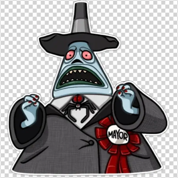 Nightmare Before Christmas Mayor PNG Sticker