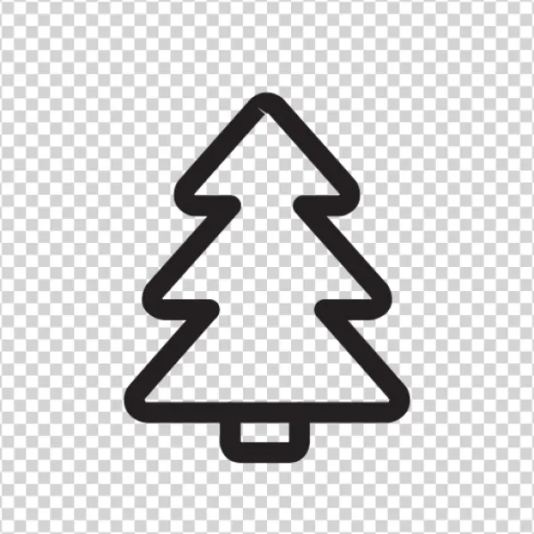 Christmas Tree Outline Icon Transparent PNG