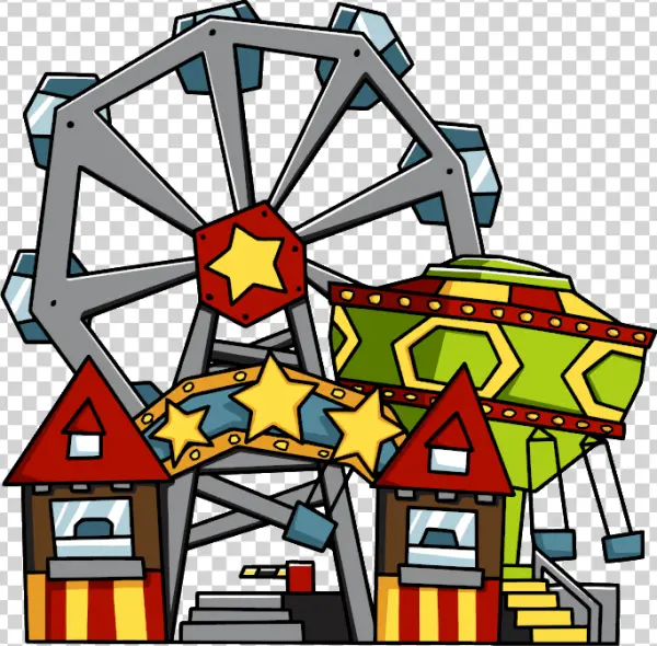 Cartoon Carnival Rides Transparent PNG