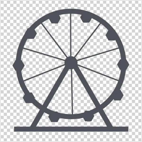 Ferris Wheel Icon PNG Transparent Background
