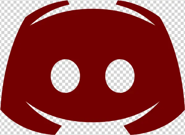 Dark Red Discord Logo PNG Transparent Background
