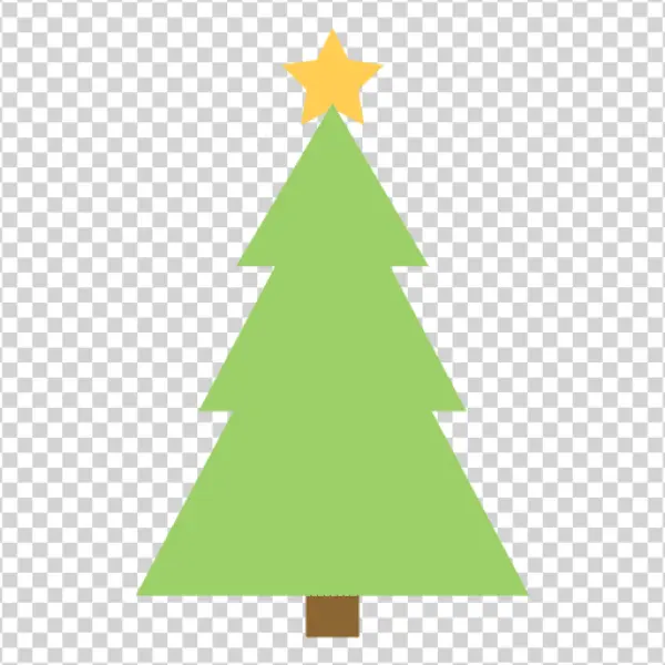 Christmas Tree with Star PNG Transparent