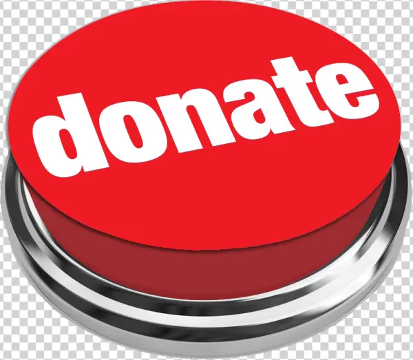 Red Donate Button PNG Transparent Background