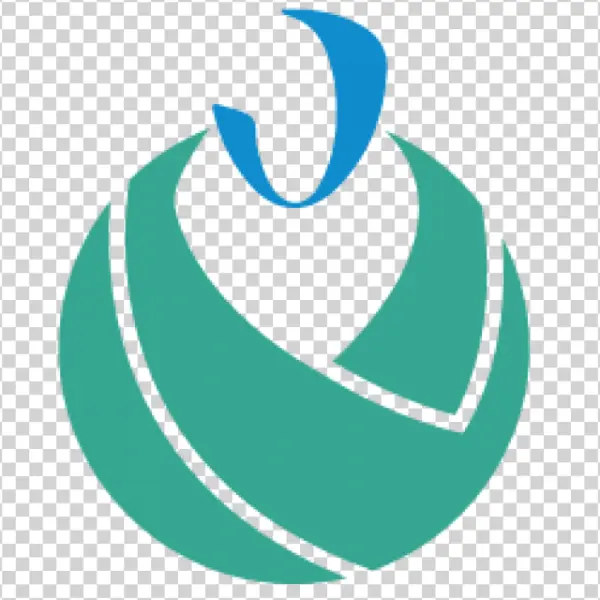Abstract Teal and Blue Sphere Logo PNG
