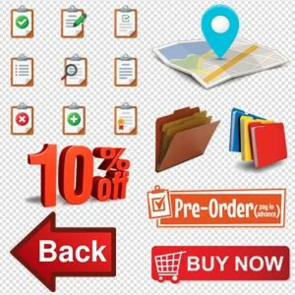 E-commerce and UI Web Elements PNG Pack