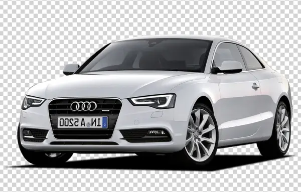 White Audi A5 Coupe PNG Transparent Background
