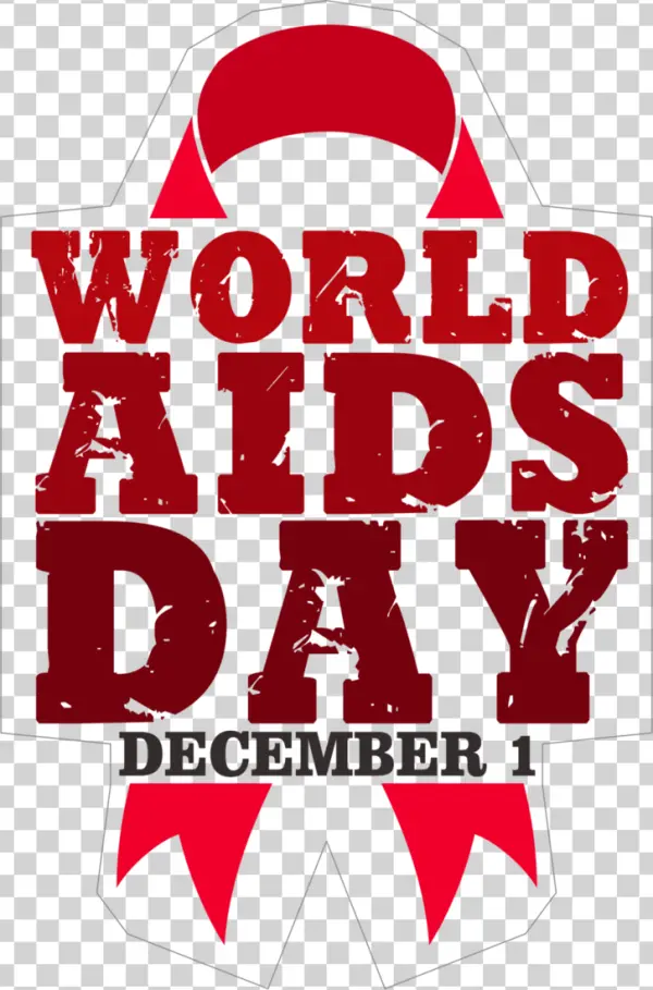 World AIDS Day Red Ribbon Logo PNG Transparent