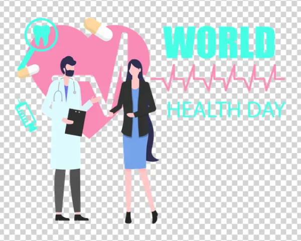 World Health Day Medical Illustration PNG