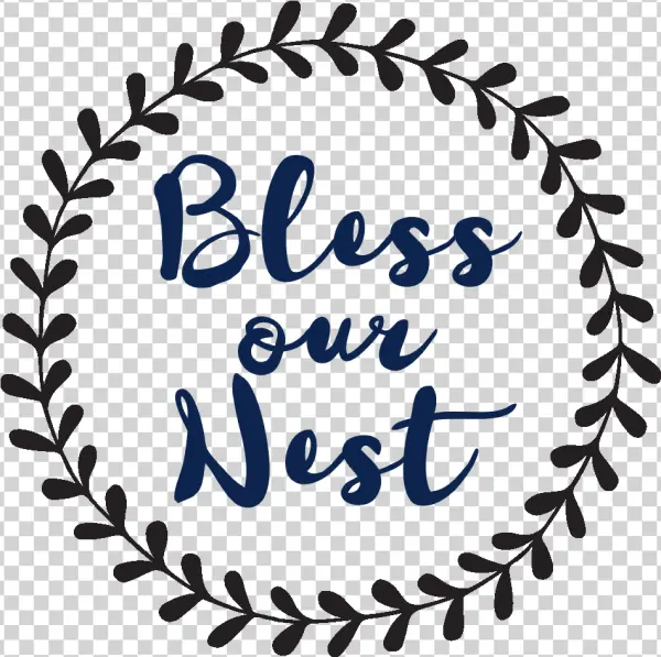 Bless Our Nest Wreath PNG Transparent Background