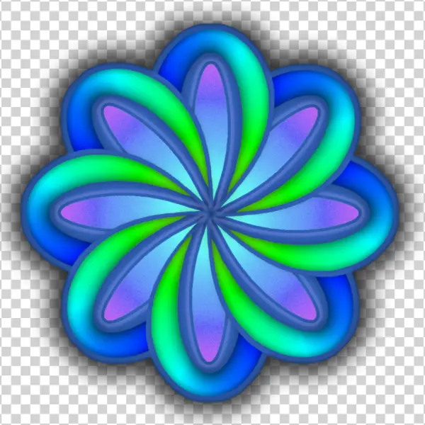 Vibrant Abstract Swirl Flower PNG