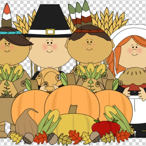 Thanksgiving Pilgrim Native American Harvest PNG