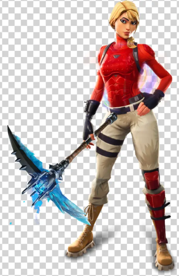 Fortnite Renegade Raider Character with Pickaxe PNG Transparent