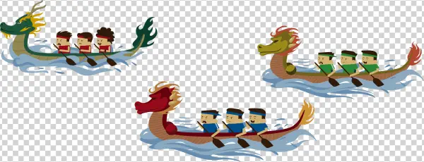Dragon Boat Festival Racing Illustration PNG