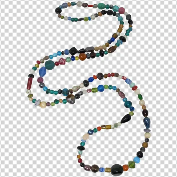 Colorful Beaded Necklace PNG Transparent Background