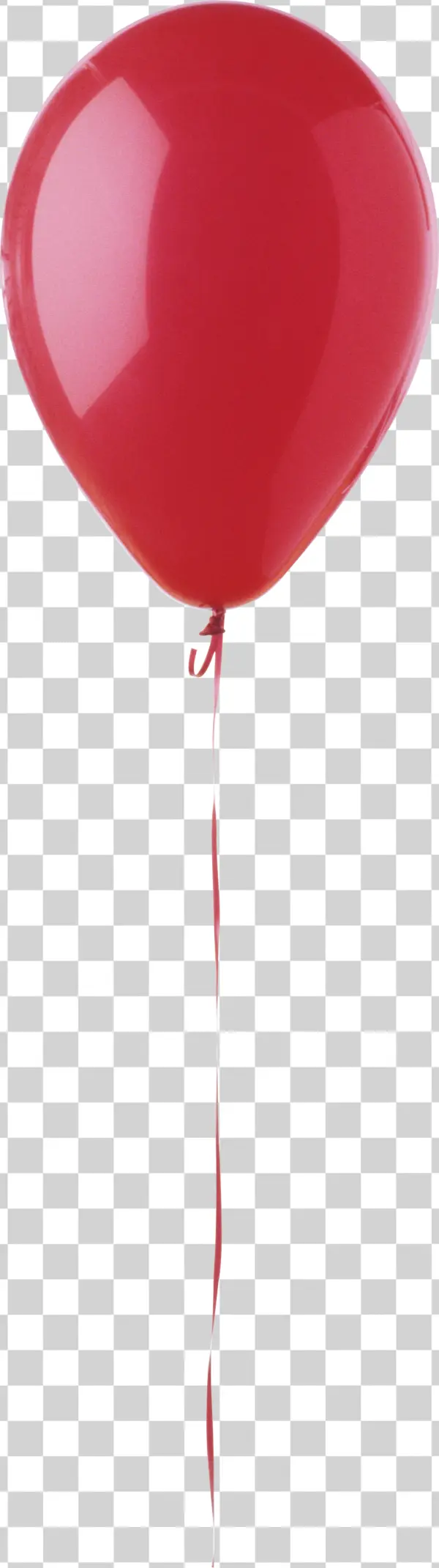 Glossy Red Balloon PNG Transparent Background