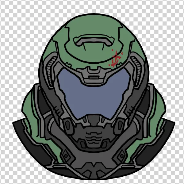 Doom Slayer Helmet PNG Transparent