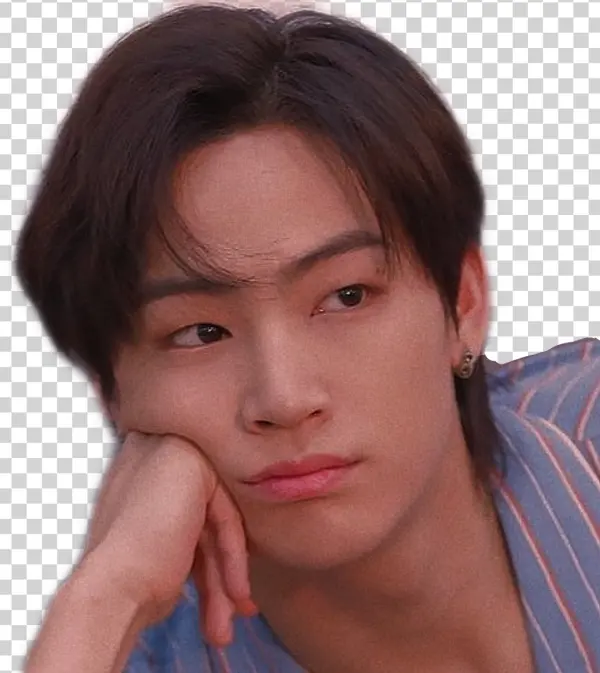 JB GOT7 Thoughtful Pose PNG Transparent Background