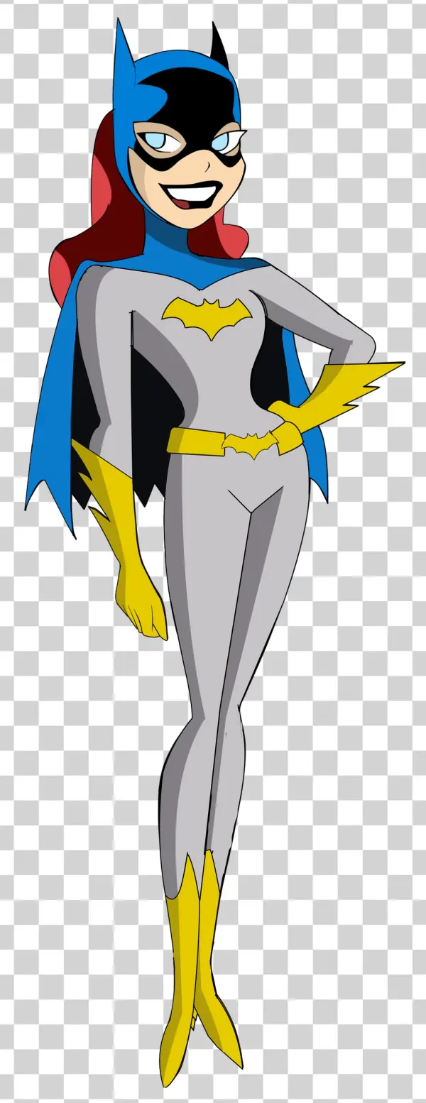 Batgirl Cartoon PNG Transparent Background