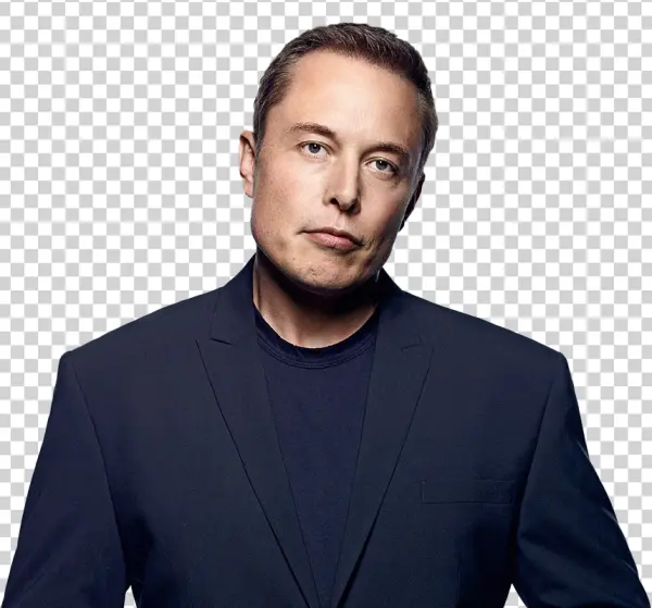 Elon Musk Portrait PNG Transparent Background