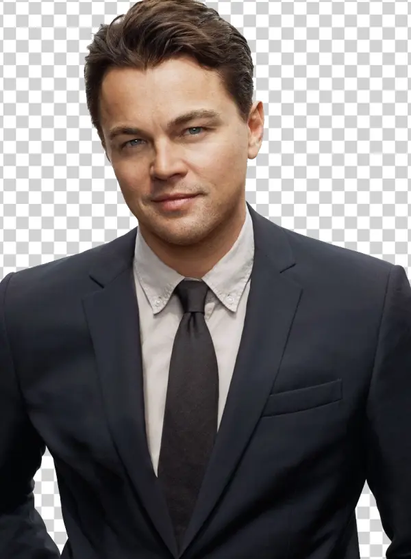 Leonardo DiCaprio in Suit PNG Transparent Background