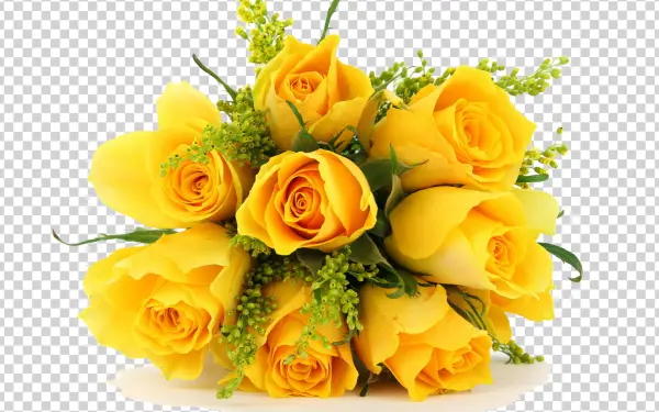 Yellow Rose Bouquet Transparent Background