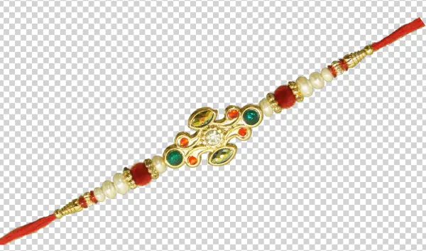 Ornate Indian Rakhi Bracelet PNG Transparent Background