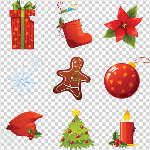 Christmas Holiday Elements PNG Pack