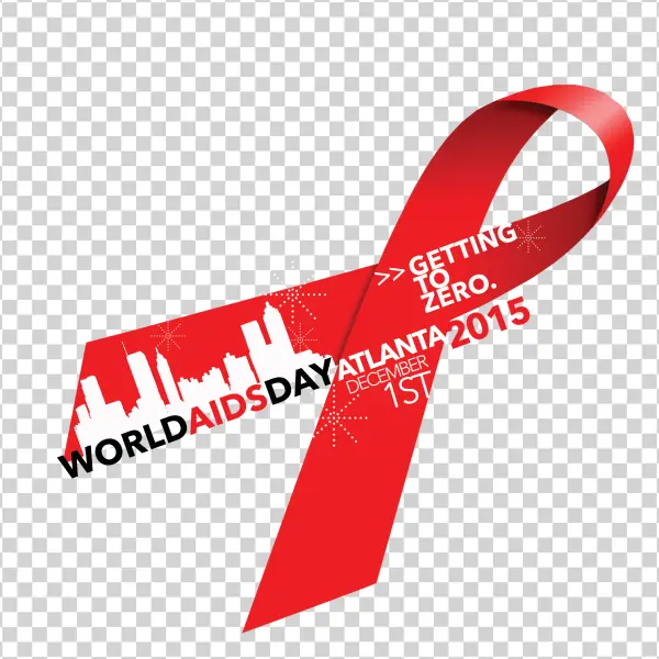 World AIDS Day Red Ribbon Atlanta 2015 PNG