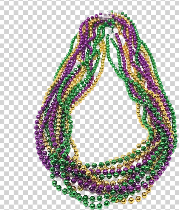 Mardi Gras Beads PNG Transparent Background