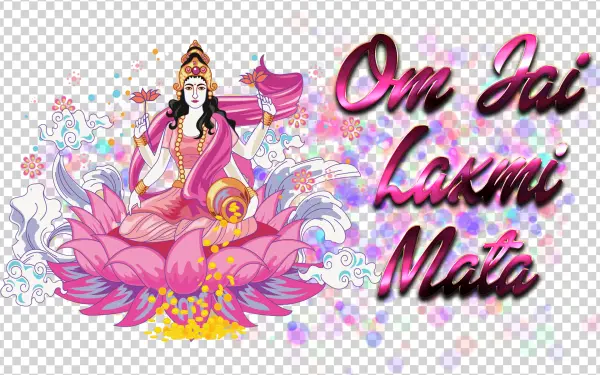 Om Jai Laxmi Mata Goddess Lakshmi PNG
