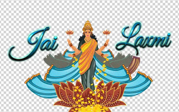 Jai Lakshmi Goddess PNG Transparent Background