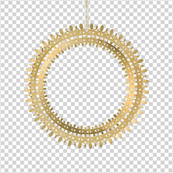 Golden Ornate Frame PNG Transparent Background