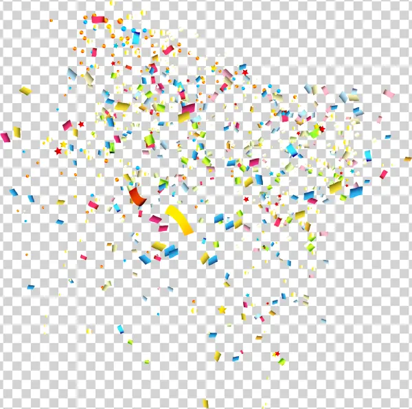 Colorful Confetti Burst Transparent PNG
