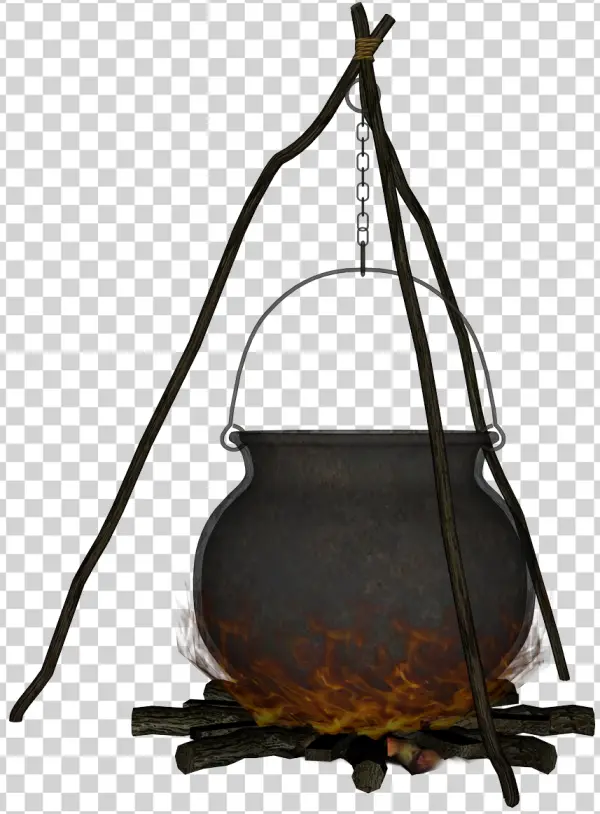 Campfire Cooking Pot PNG Transparent Background
